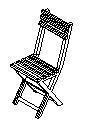 cafe seat with slatted top 1/35 scale