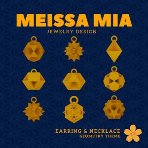 04. Versi-Regular Polyhedra - Geometric Glow – 3D Print File for Earrings & Necklace - Versi-Regular Polyhedra Earring - Geometric Earring - Sacred Geometry Necklace Fashion Statement - Versi-Regular Polyhedra
