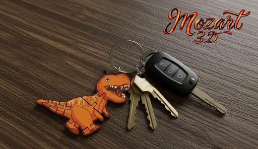 Flexi T-Rex Keychain