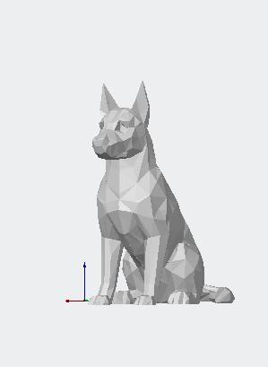 belgian malinois lowpoly sitting