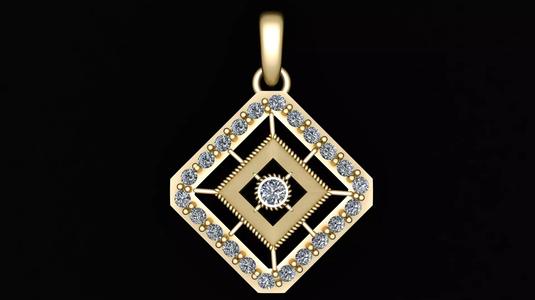 MOISSANITE LUXURY PENDANT 3D PRINTABLE MODEL