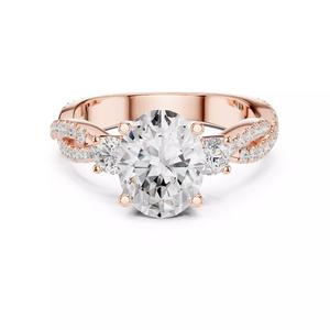 Twisted Shank Oval Cut Diamond Engagement Ring 3DM STL Video