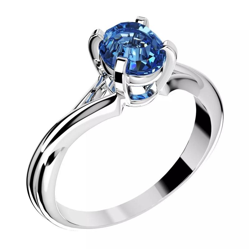 Twisted Oval Gemstone Engagement Ring 3D CAD Design-O11031OV