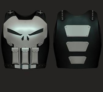 Punisher chest armor 1/12 scale