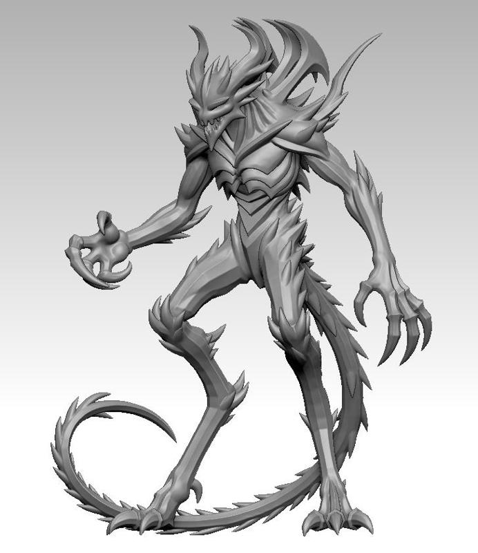 Monster Sculpture 3D Figure - XalZar, Abyssal Warden