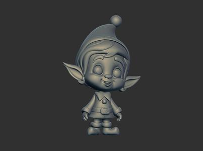 cute christmas elf 3dmodel