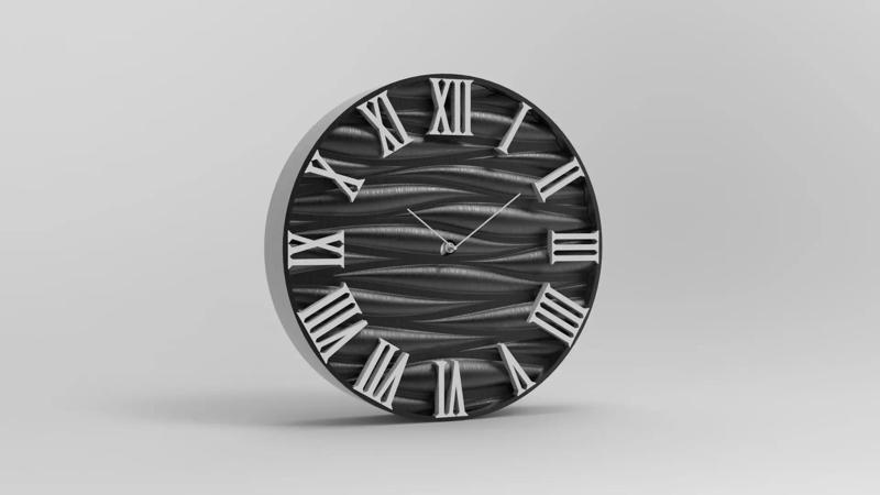 20 cm wall clock  sea wave model