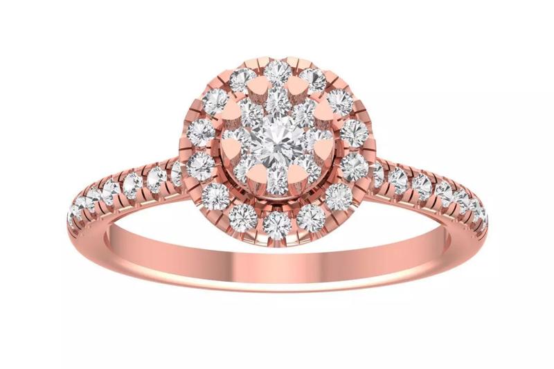 Women Wedding Engagement Flower Ring