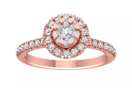 Women Wedding Engagement Flower Ring