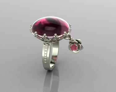 Turquoise and agate ring