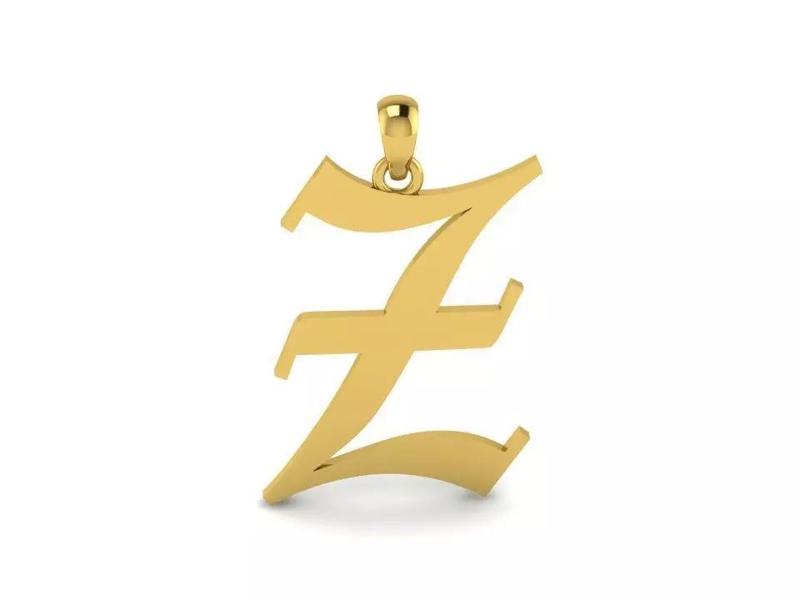 Olde English Pendant Letter Z