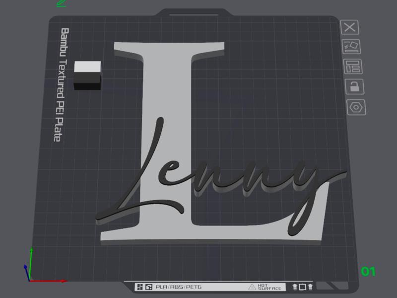 Lenny Door Sign