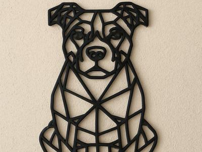 Dog in low-poly style
