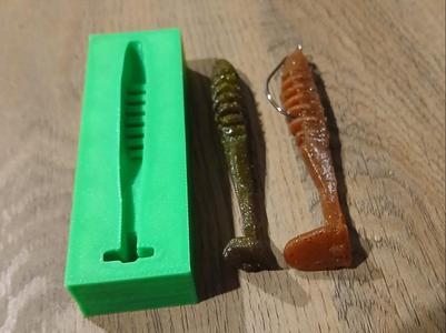 2.8 inch soft plastic swim bait mold
