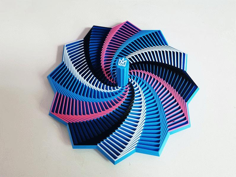 12-pointed star Gyro Fidget Spinner (Print in Place, no supports)