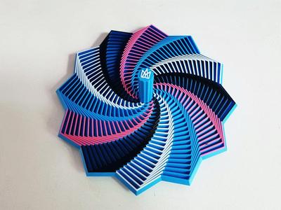 12-pointed star Gyro Fidget Spinner (Print in Place, no supports)