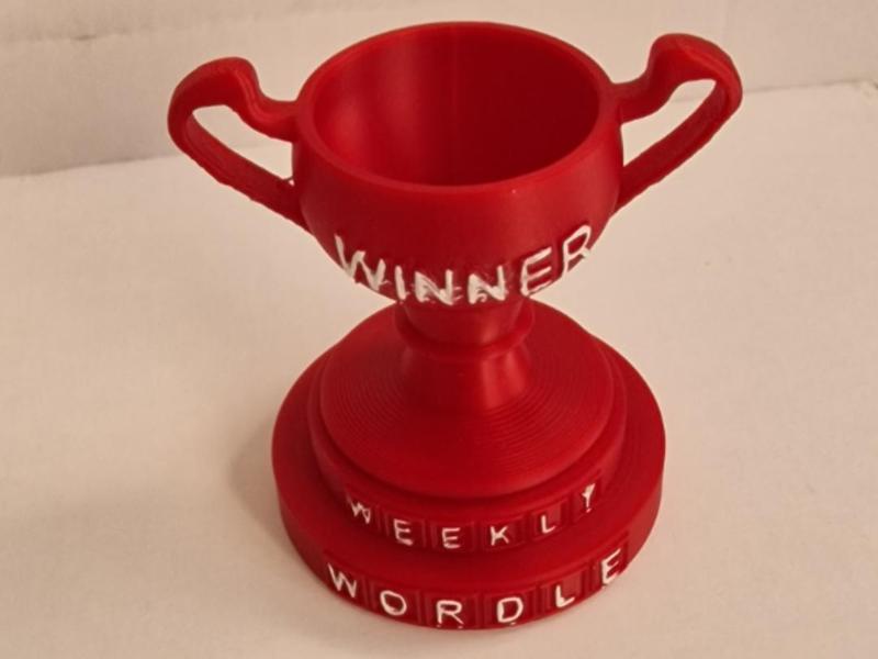 'Word Game' Weekly Winner Trophy