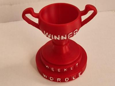 'Word Game' Weekly Winner Trophy