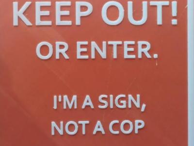Funny Keep-out-Sign