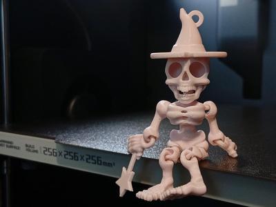 Flexi Witch Skeleton Smile Keychain