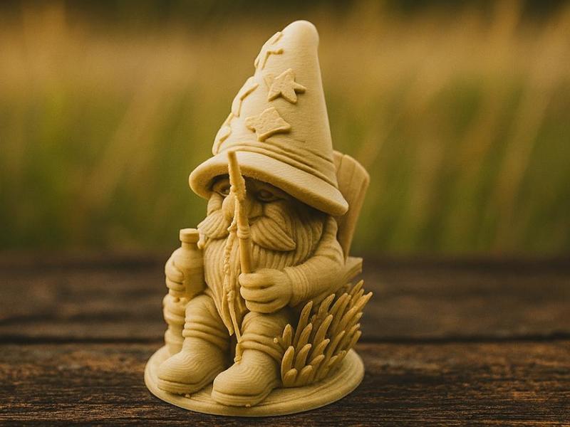 The Dreaming Angler Gnome in the Evening's Magic