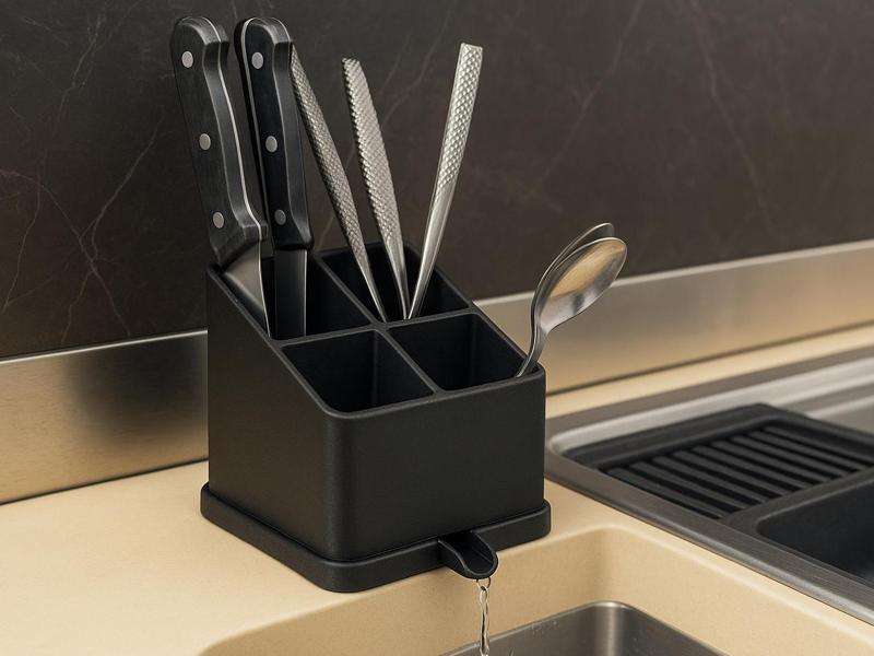 Modular Dual Base Cutlery Drainer Organizer