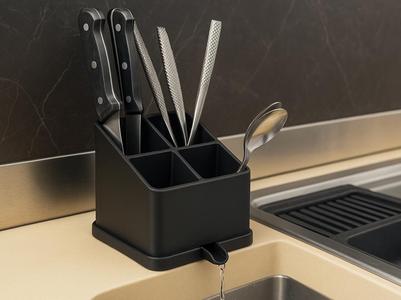Modular Dual Base Cutlery Drainer Organizer