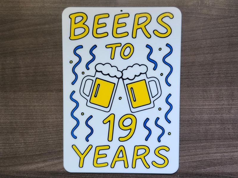 19th Birthday Sign