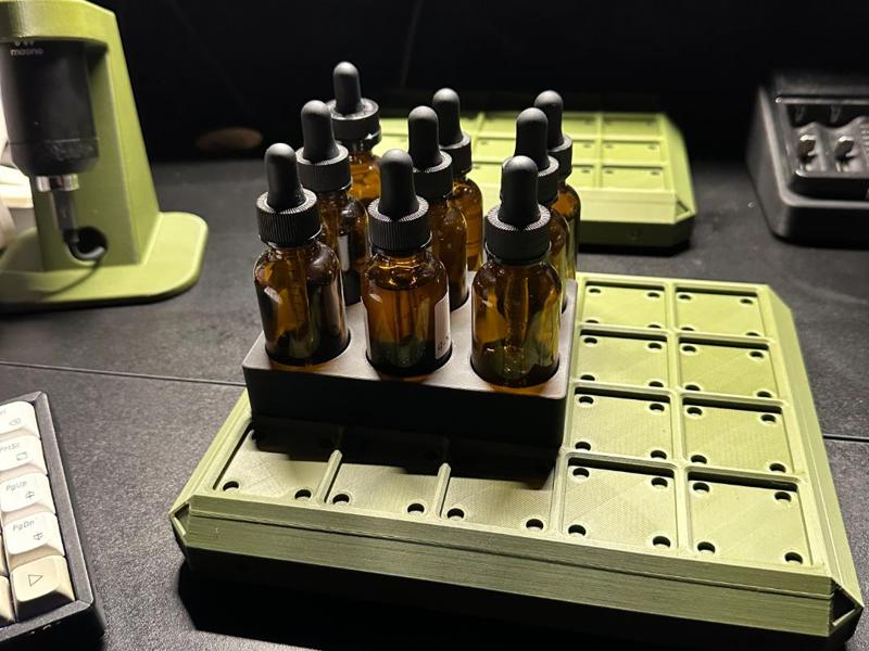 Gridfinity 30ml Bottle Holders (Single & 3x3)