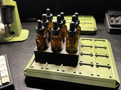 Gridfinity 30ml Bottle Holders (Single & 3x3)