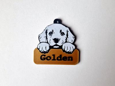 Golden retriever keychain