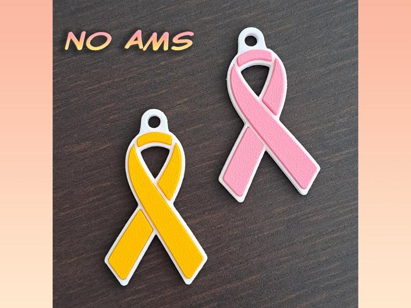 cancer ribbon keychain
