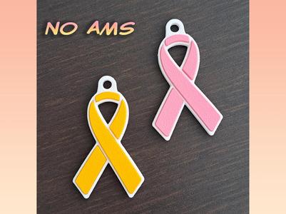 cancer ribbon keychain