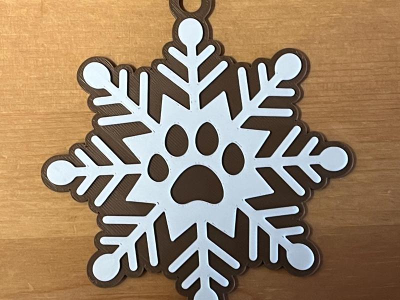 Paw Christmas Tree Decoration 