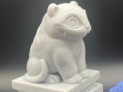 Tiger Statue gargoyle. K-pop DH architecture 