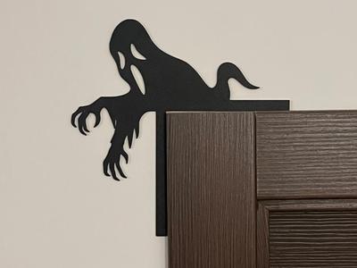 Halloween shadow door jamb and doorframe decor