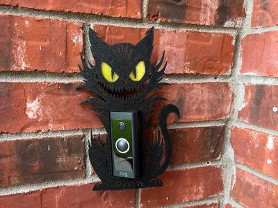 Ring Doorbell Halloween Cat Decoration (3 sizes)