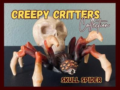 Skull spider -scary halloween decor-