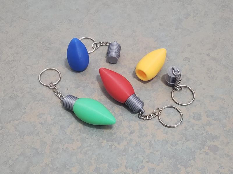 Christmas Light Keychain Container