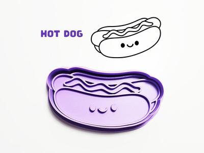 Hot Dog Cookie Cutter / Stamp
