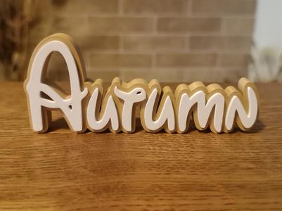 Disney Font Sign Autumn Color
