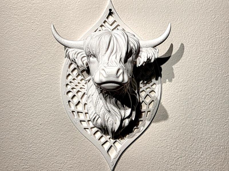 Highland Cow Wall Display