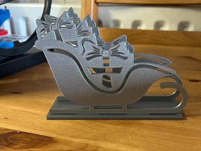 Santa's sleigh napkin holder