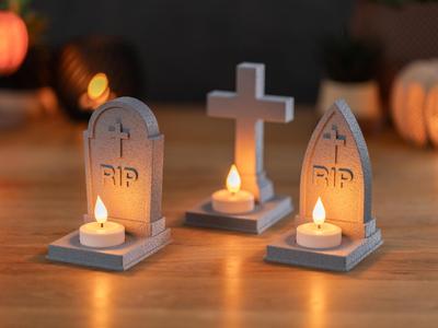Halloween Tombstone Tea Light Holders
