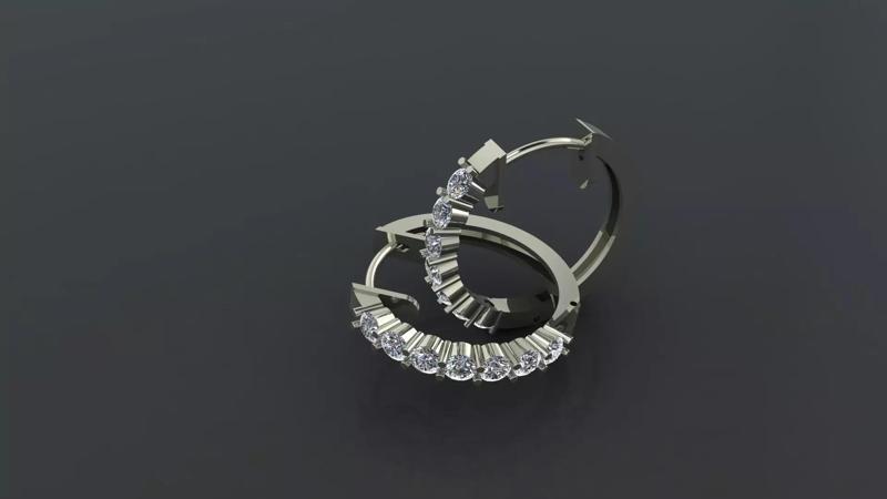 Earrings With 3mm Diamonds