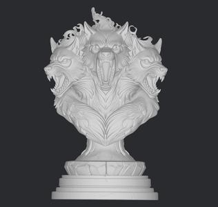 CERBERUS BUST 3D MODEL