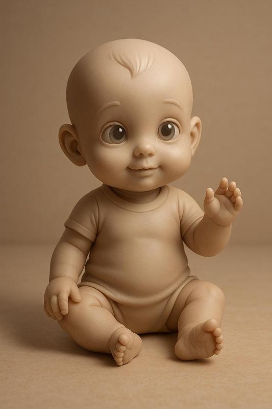 Cute Baby STL File – Cartoon Style Figurine