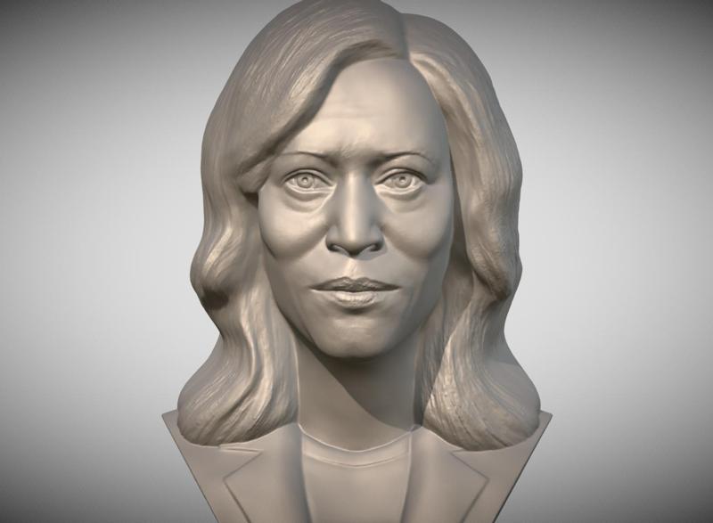 Kamala Harris bust for 3D printing