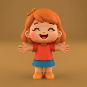 Cute Baby Hug Figurine STL Circular Rectangular Base