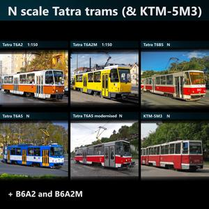 N scale Tatra trams